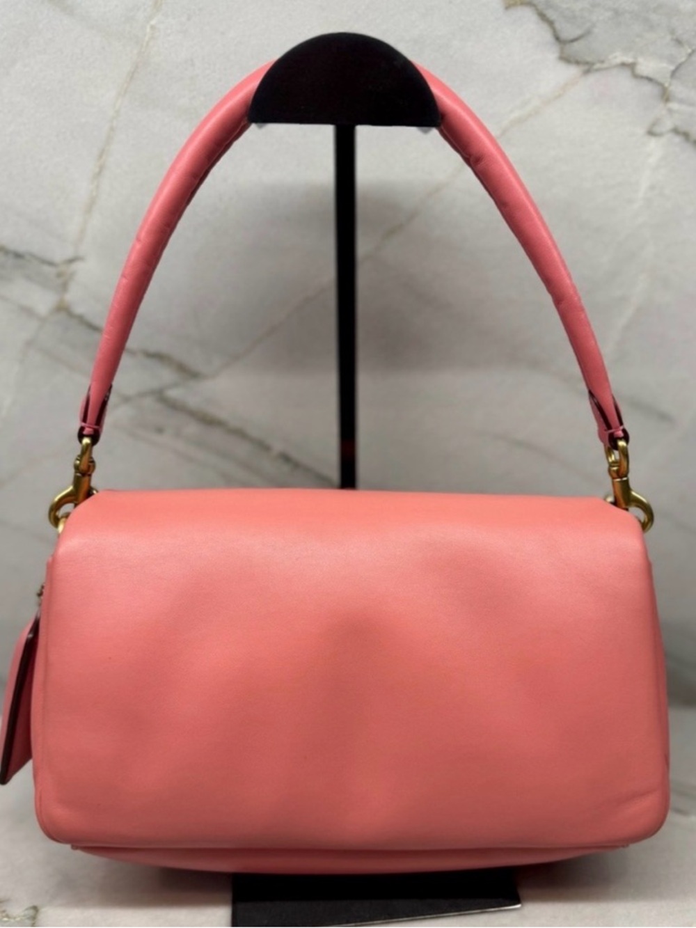 COACH Taffy Pink Pillow Tabby 26 Padded Nappa Leather Shoulder Bag - Picture 6 of 14